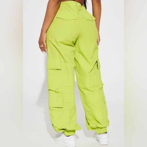 NEW WITH TAGS: Neon cargo jogger pants - Picture 2 of 2